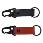 Faux leather keychain