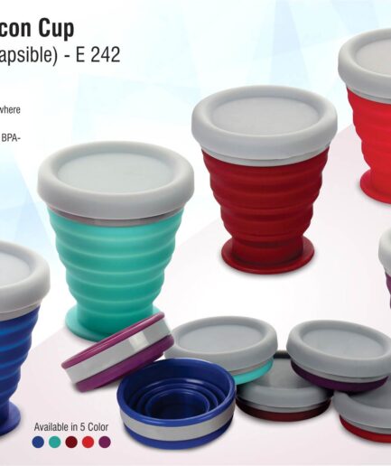Power Plus - Folding silicon cup with cap
