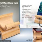 Power Plus - Bamboo Half moon phone stand