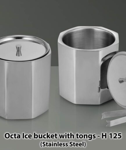 Power Plus - Octa SS Ice bucket with tongs