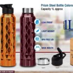 Power Plus - Prism steel single wall bottle Colored