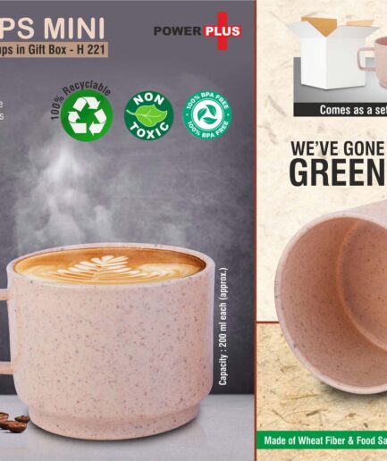Power Plus - Eco cups mini: Set of 2 eco friendly cups in gift box