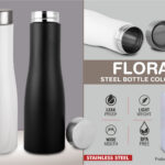 Power Plus - Flora Steel single wall bottle