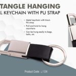 Power Plus - Rectangle hanging metal keychain