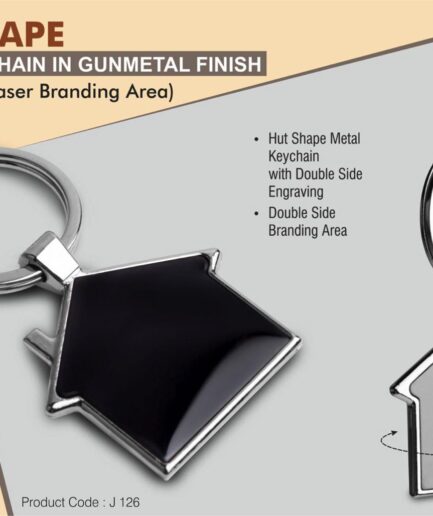 Power Plus - Hut shape metal keychain