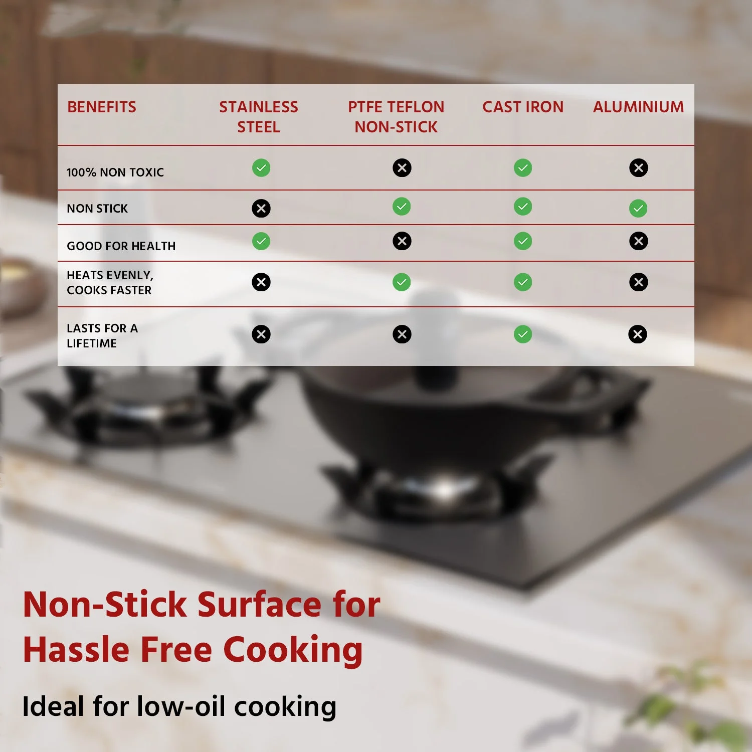 24cm Cast Iron Kadhai 3