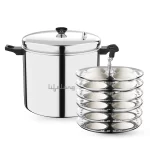 Lifelong - 3-Plate Stainless Steel Idli Cooker for Induction & Gas