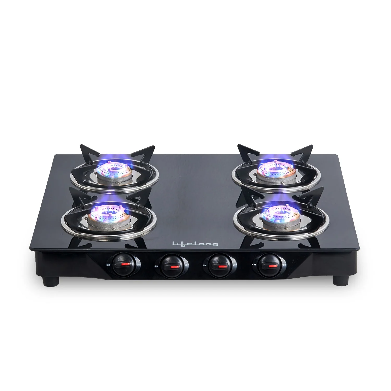 4 Burner Glass Top Gas Stove 1