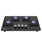 Lifelong-  4 Burner Glass Top Hob with Toughened Glass