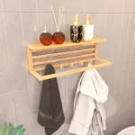 Lifelong - Bamboo Towel Rack and Shelf