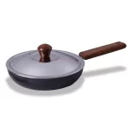 WONDERCHEF - Ebony Non-stick 20 cm Deep Fry Pan with Lid with Induction Bottom & Wooden Handle