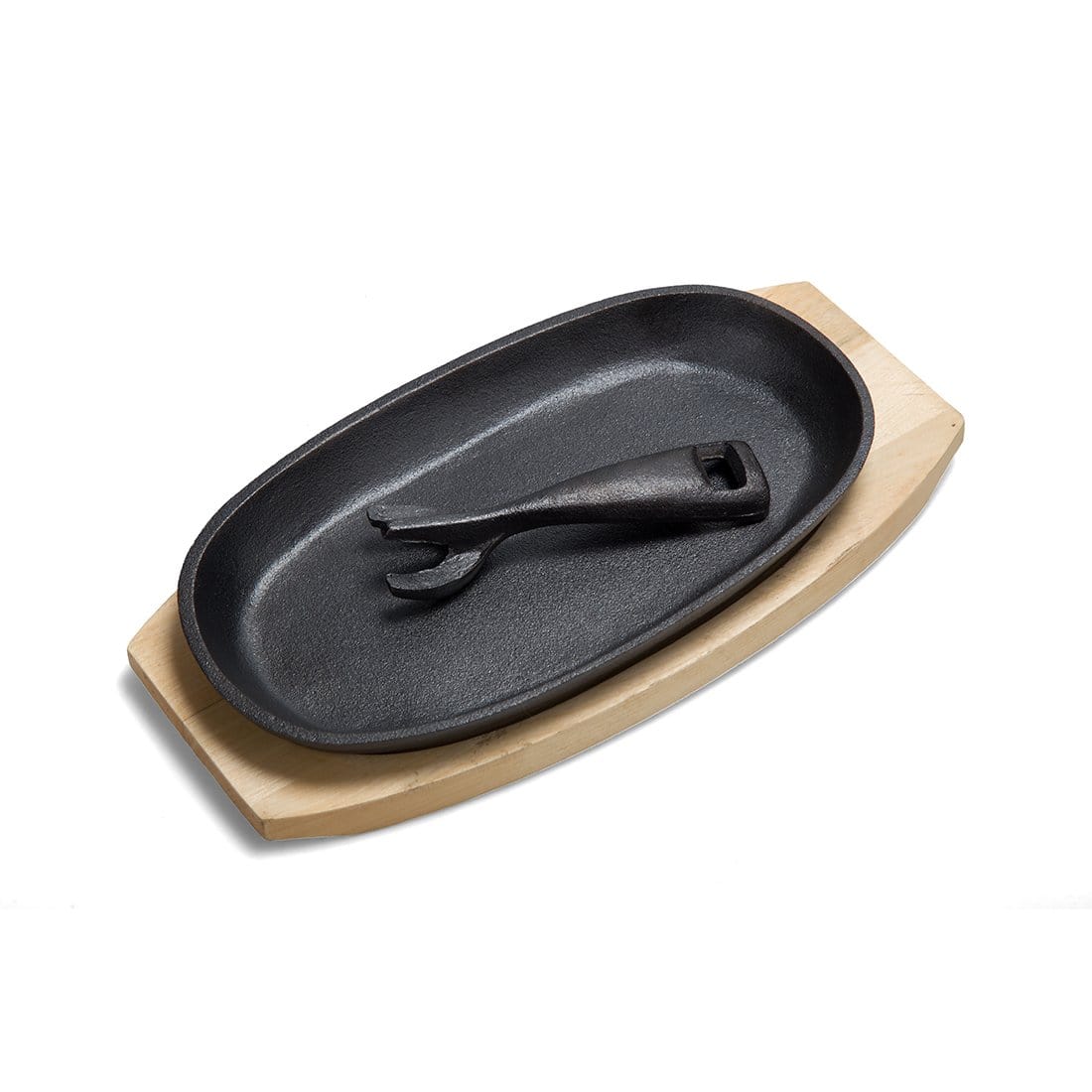 Ferro Cast-iron Sizzler Plate With Wooden Base3