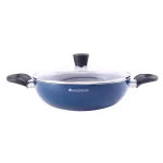 WONDERCHEF - Galaxy Kadhai with Lid 24 cm, 2 litres, Midnight Blue, 2 Years Warranty