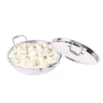 WONDERCHEF - Nigella Tri-Ply Stainless Steel 30 cm Kadhai with Lid, 4.6 Litres