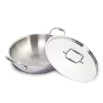 WONDERCHEF - Nigella Tri-ply Stainless Steel 20 cm Kadhai with Lid