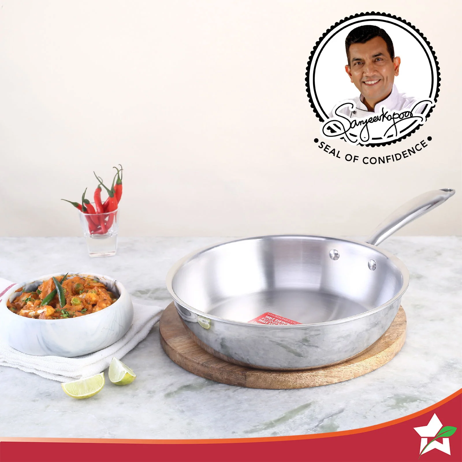 Nigella Tri-ply Stainless Steel 24 cm Fry Pan3