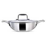 WONDERCHEF - Power 24 cm Triply Kadhai with SS Lid