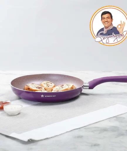 WONDERCHEF - Royal Velvet Non-Stick 26 cm Fry Pan with Induction Bottom & Soft-Touch Handle, Purple