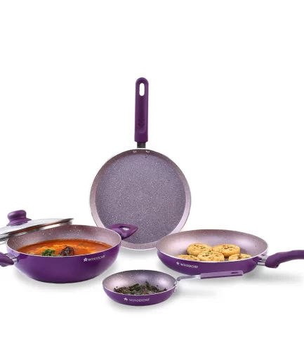 WONDERCHEF - Royal Velvet Non-stick 5-piece Cookware Set, Purple