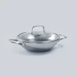 WONDERCHEF - Stanton 24 cm Non-stick Kadhai/Kadai with Lid - 2 Litre | 3 ply steel