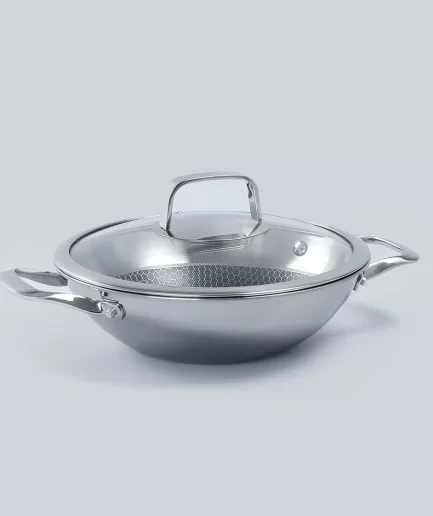 WONDERCHEF - Stanton 28 cm Non-stick Kadhai/Kadai with Lid - 3.4 Litre