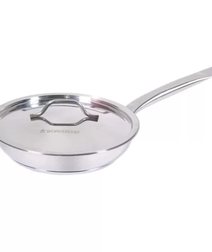 WONDERCHEF - Stanton Stainless Steel Frying Pan with Lid-20cm, 1.2L, 0.6mm