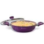 WONDERCHEF - Renewed Royal Velvet Non-stick 24cm Kadhai with Handles (without Lid)
