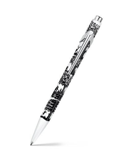 Sheaf-fer - Caran d'Ache 849 Popline 'Totally Swiss-Papercut' Ballpoint Pen with Slim Metal Box Brown