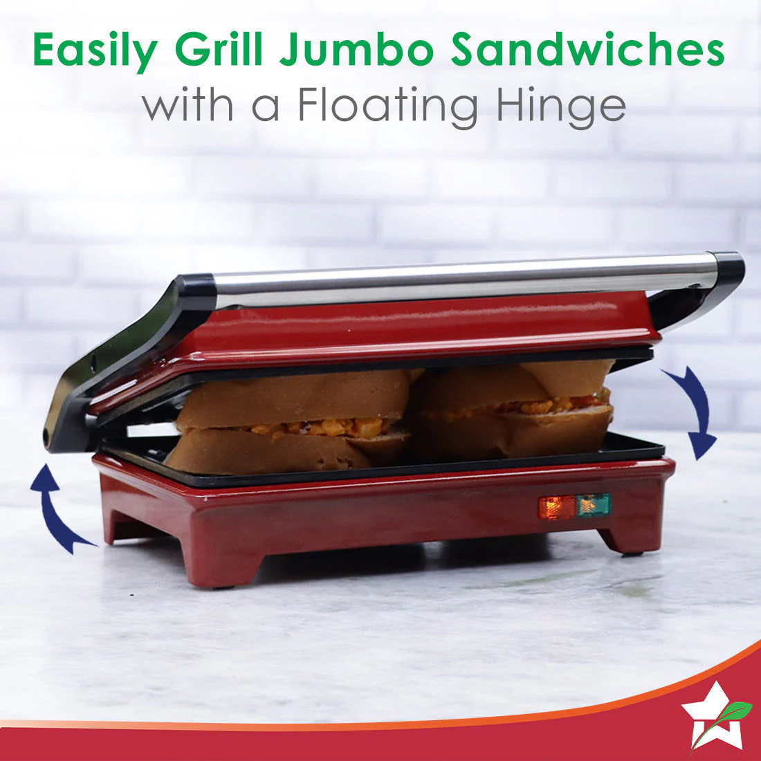 Crimson Edge Electric Contact Grill & Sandwich Maker, 700 Watt2