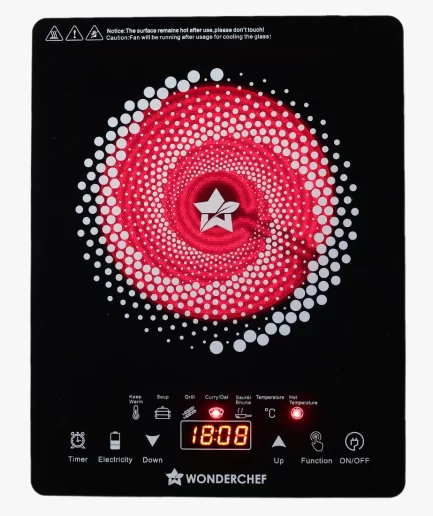 WONDERCHEF - Easy Cook Hot Plate Infrared Cooktop with Feather Touch Control, 2200 Watt Induction
