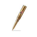 Sheaf-fer - Fisher Space 338-Af Cartridge Ballpoint Pen With American Flag Emblem Raw Brass