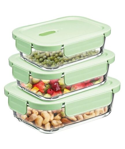 KAIROS - Fresh Lock Trio – Glass Container Set of 3 PCs