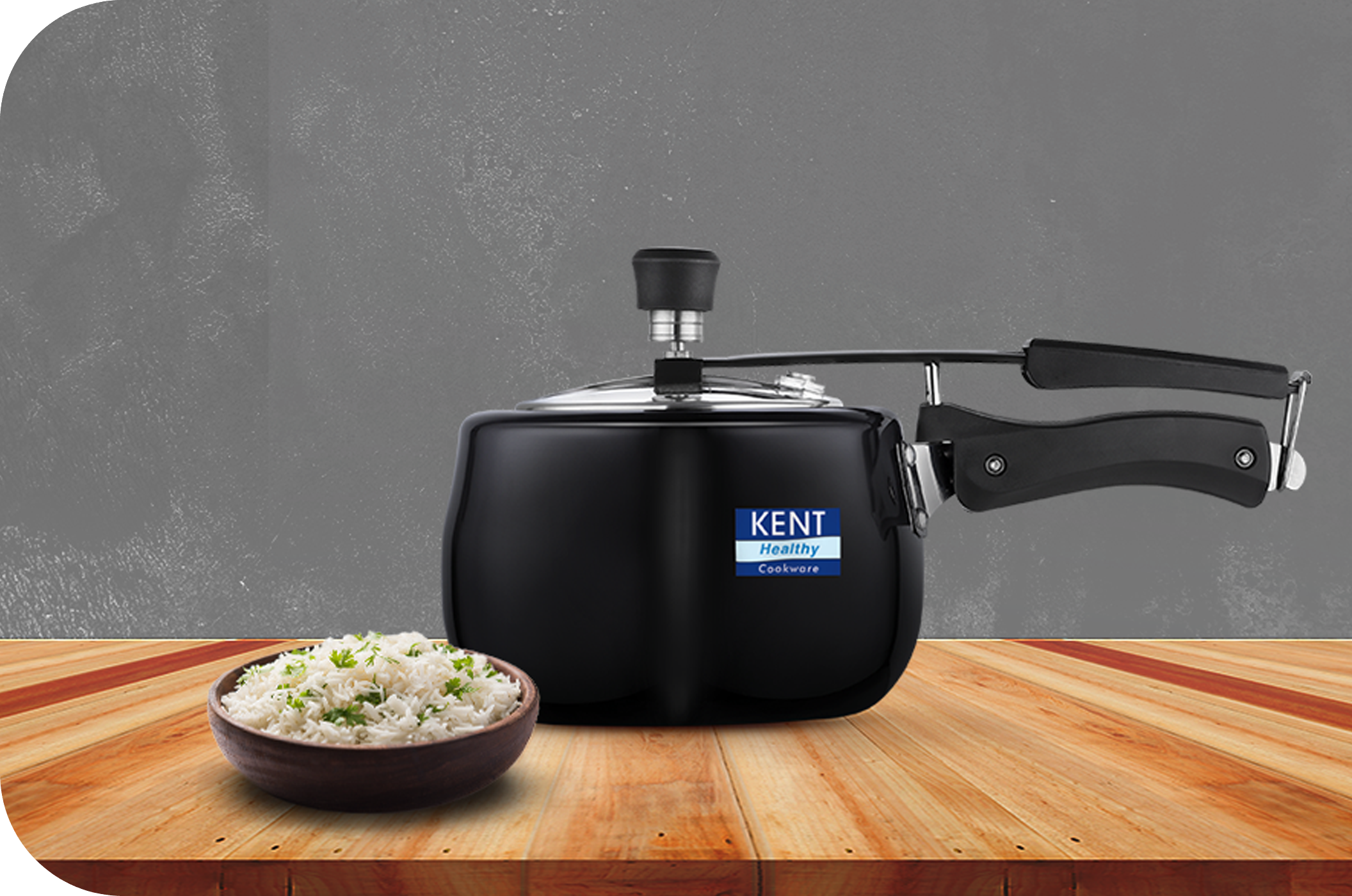 KENT Hard Anodised Cooker with SS Inner Lid 3L