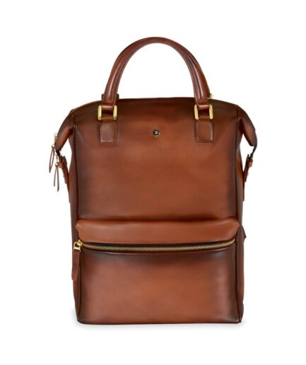 Sheaf-fer - Lapis Bard Ducorium Roxton 15Inch Laptop Backpack Bag Cognac