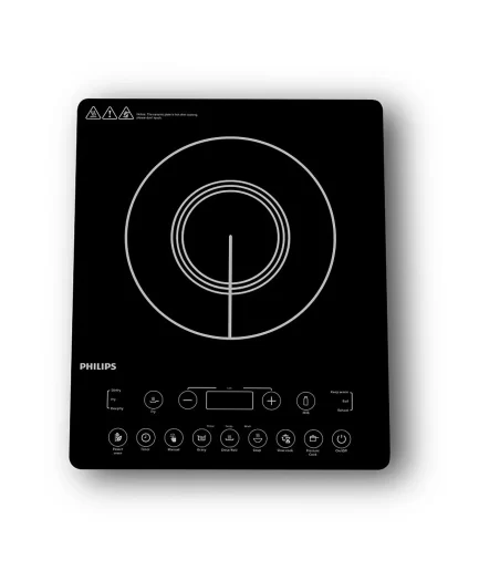 Philips 2100W Induction Cooktop with Triple MOV for 4kW surge protection and feather touch control