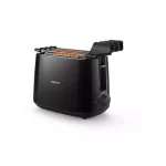 Philips 600 Watts 2-Slice Toaster with Integrated Bun Rack Black