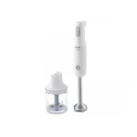 Philips 650W White Hand Blender with Detachable Steel Rod and Compact Chopper