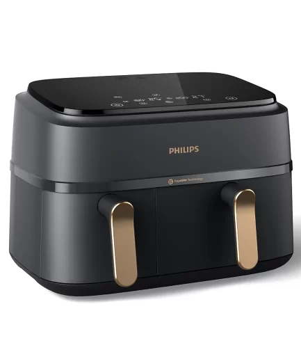 Philips 9L Airfryer with Dual Baskets for Full Tray Cooking & 8 Preset Menus