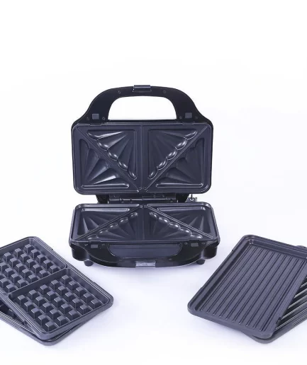 WONDERCHEF - Prato Plus 3 in 1 Grill Sandwich, Grill & Waffle Maker, 900W