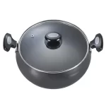 Prestige - Hard Anodised Plus Gas and Induction Compatible Sauce Pan with Glass Lid, (Black)