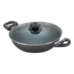 Prestige - Omega Deluxe Granite Non-stick Round Base Kadai (Black)