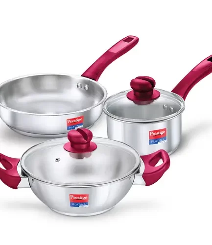 Prestige - Platina Popular Stainless Steel 3PCS BYK SET Cookware