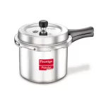 Prestige - Popular Svachh Virgin Aluminium Gas and Induction Compatible Pressure Cooker, (Silver)