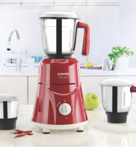 Borosil Star Mixer Grinder - Maroon