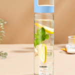 Borosil - Neo Borosilicate Glass Bottle - Blue Lid - Personalise