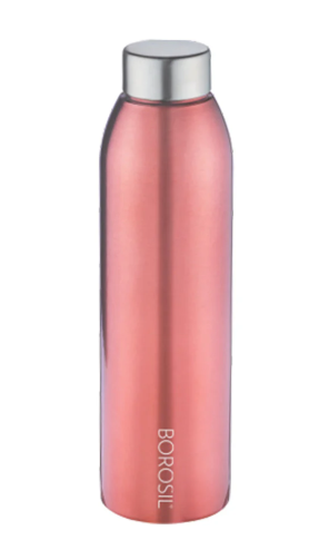 Borosil EasySip Pink - SS Fridge Bottle
