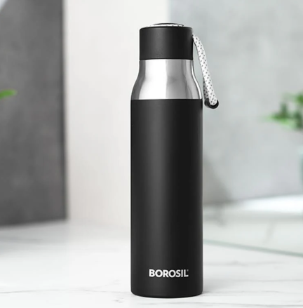 Borosil Aquasoul - SS Bottle