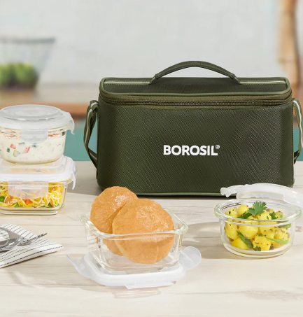 Borosil Eateasy Universal Glass Lunchbox