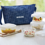 Borosil Indigo Daisy Lunchbox