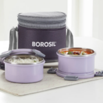 Borosil Glory Lavender Lunchbox, Set of 2, Tall